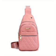 Rhombus Quilted Chest Bag Crossbody Bag