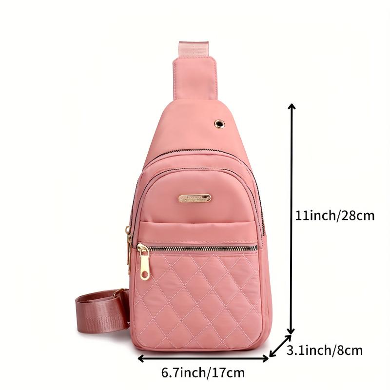 Rhombus Quilted Chest Bag Crossbody Bag