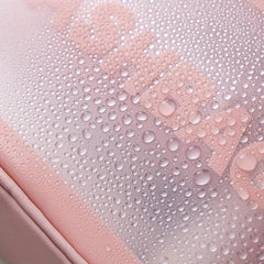 Pink Waterproof Cosmetic Bag, Large Capacity Portable Makeup Bag