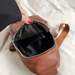 Vintage PU Leather Chest Bag for Outdoor Travel