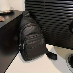 Vintage PU Leather Chest Bag for Outdoor Travel