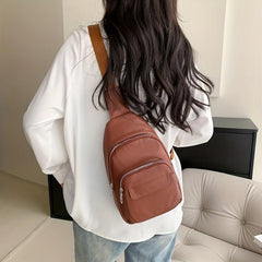 Vintage PU Leather Chest Bag for Outdoor Travel