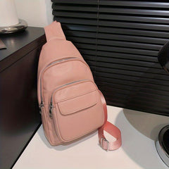 Vintage PU Leather Chest Bag for Outdoor Travel