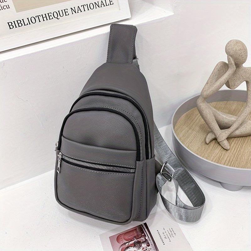 Zipper Sling Bag Crossbody Phone Bag Women's Chest Purse