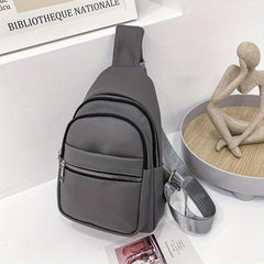 Zipper Sling Bag Crossbody Phone Bag Women's Chest Purse