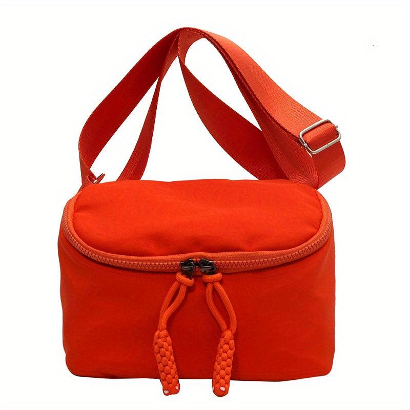 Solid Nylon Waist Bag Street Sports Crossbody Bag Casual Chest Bag