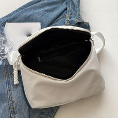 Solid Nylon Waist Bag Street Sports Crossbody Bag Casual Chest Bag