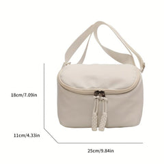 Solid Nylon Waist Bag Street Sports Crossbody Bag Casual Chest Bag