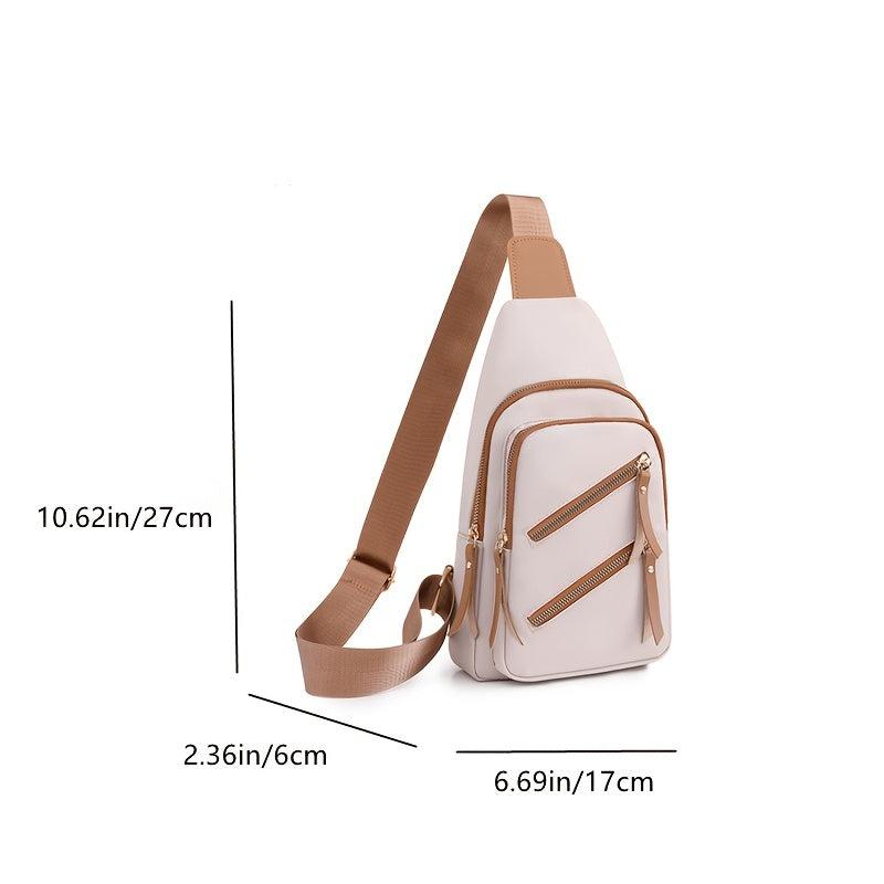 Nylon Zipper Front Chest Bag for Travel