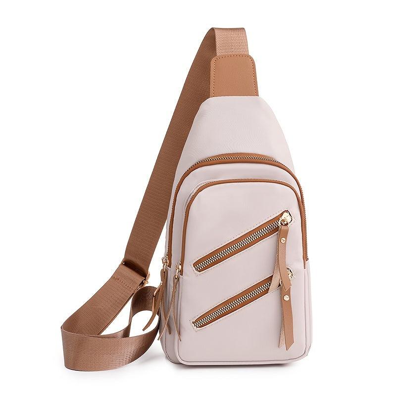 Nylon Zipper Front Chest Bag for Travel