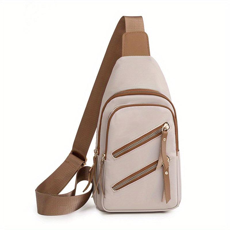 Nylon Zipper Front Chest Bag for Travel