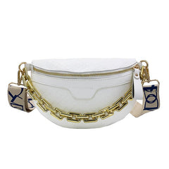 Women's Waist Bag with Chain Strap Zipper Fanny Pack