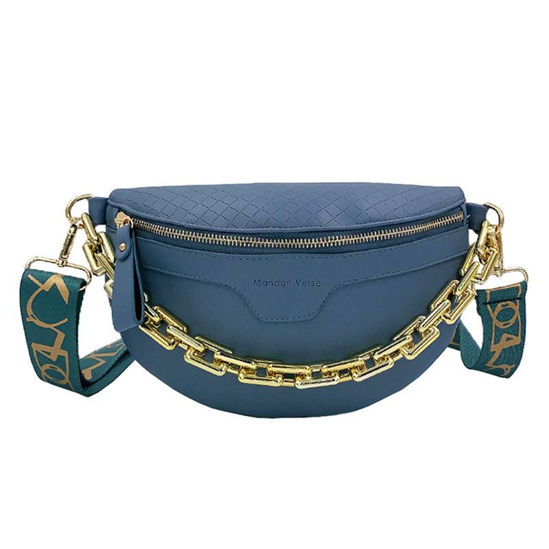 Women's Waist Bag with Chain Strap Zipper Fanny Pack