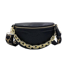 Women's Waist Bag with Chain Strap Zipper Fanny Pack