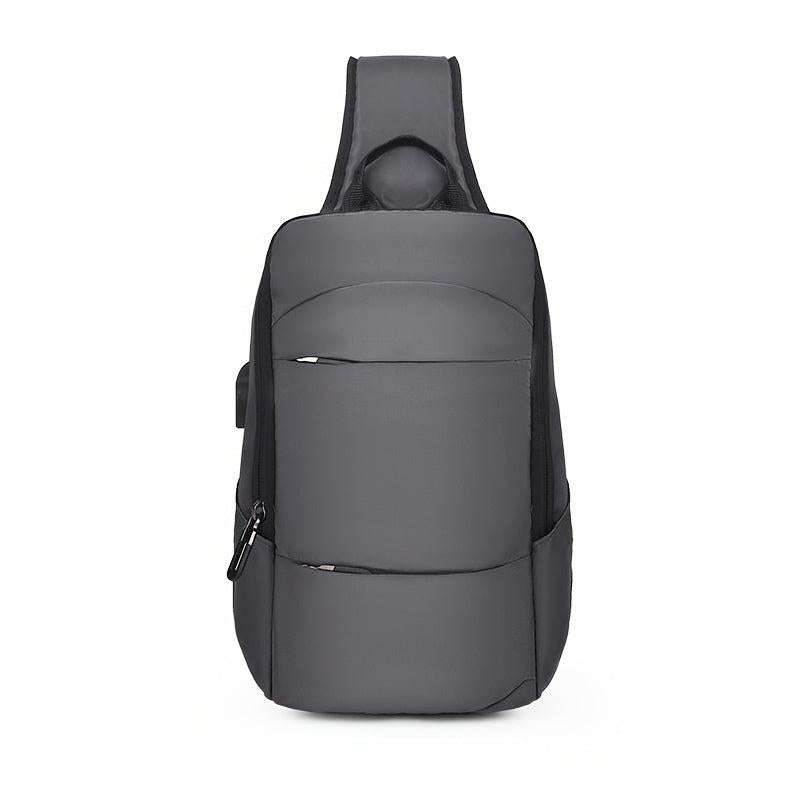 Nylon Sling Bag USB Charging Port Crossbody Lightweight Chest Purse