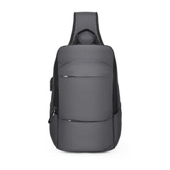 Nylon Sling Bag USB Charging Port Crossbody Lightweight Chest Purse