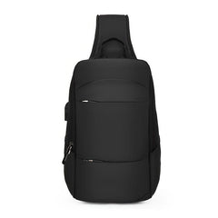 Nylon Sling Bag USB Charging Port Crossbody Lightweight Chest Purse