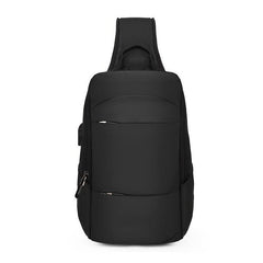 Nylon Sling Bag USB Charging Port Crossbody Lightweight Chest Purse