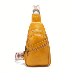 Vintage Chest Bag with Wide Strap Crossbody