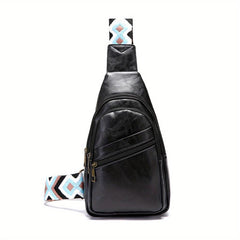 Vintage Chest Bag with Wide Strap Crossbody