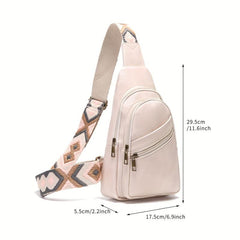Vintage Chest Bag with Wide Strap Crossbody