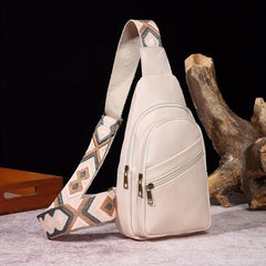 Vintage Chest Bag with Wide Strap Crossbody