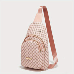 Women's PU Leather Sling Bag Chest Bag Outdoor Crossbody Bag