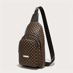 Women's PU Leather Sling Bag Chest Bag Outdoor Crossbody Bag