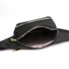 Quilted Waist Bag Zipper Fanny Pack for Women