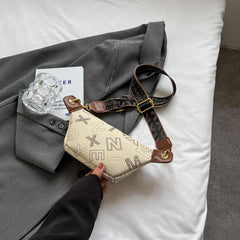 Vintage Letter Pattern Sling Bag for Women