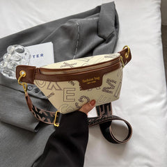 Vintage Letter Pattern Sling Bag for Women