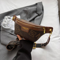 Vintage Letter Pattern Sling Bag for Women