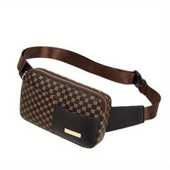 Leopard Pattern Chest Bag Faux Leather Belt Bag