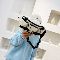 Canvas Sling Bag Adjustable Strap Fanny Pack for Sports & Travel