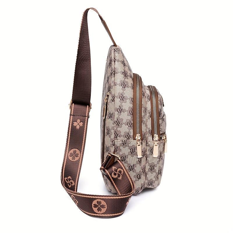 Women's Sling Bag Chest Purse PU Leather Crossbody Bag