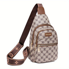 Women's Sling Bag Chest Purse PU Leather Crossbody Bag
