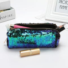 Sequin Cosmetic Bag Portable Makeup Zipper Bag