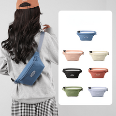 Nylon Fanny Pack Solid Waist Bag for Travel Hiking