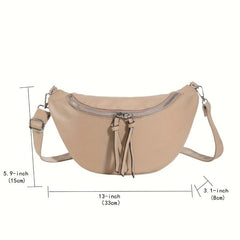 Versatile Casual Chest Bag PU Leather Crossbody Bag