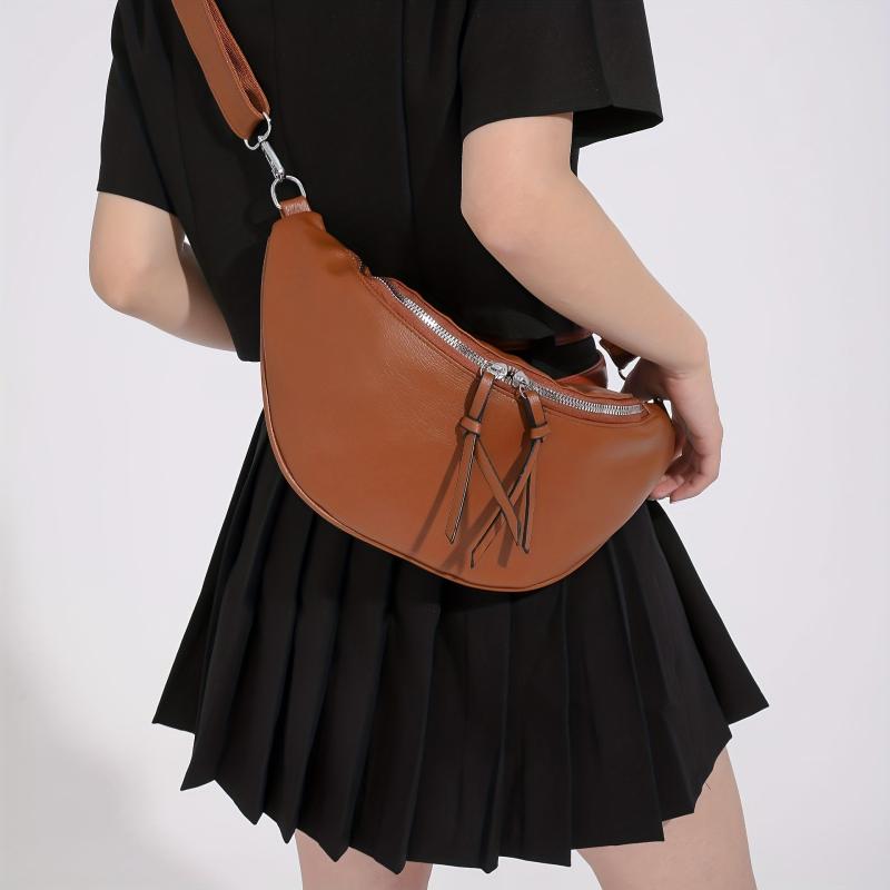 Versatile Casual Chest Bag PU Leather Crossbody Bag