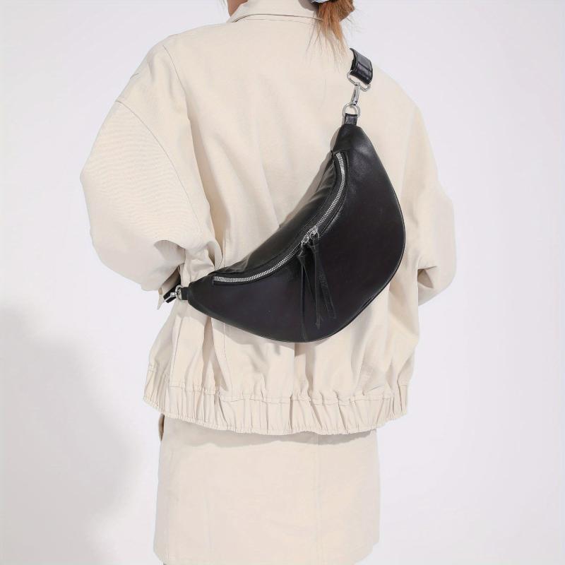 Versatile Casual Chest Bag PU Leather Crossbody Bag
