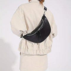 Versatile Casual Chest Bag PU Leather Crossbody Bag