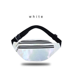 Laser Fanny Pack Women's Zipper Front Waist Bag