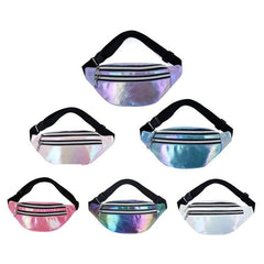 Laser Fanny Pack Women's Zipper Front Waist Bag