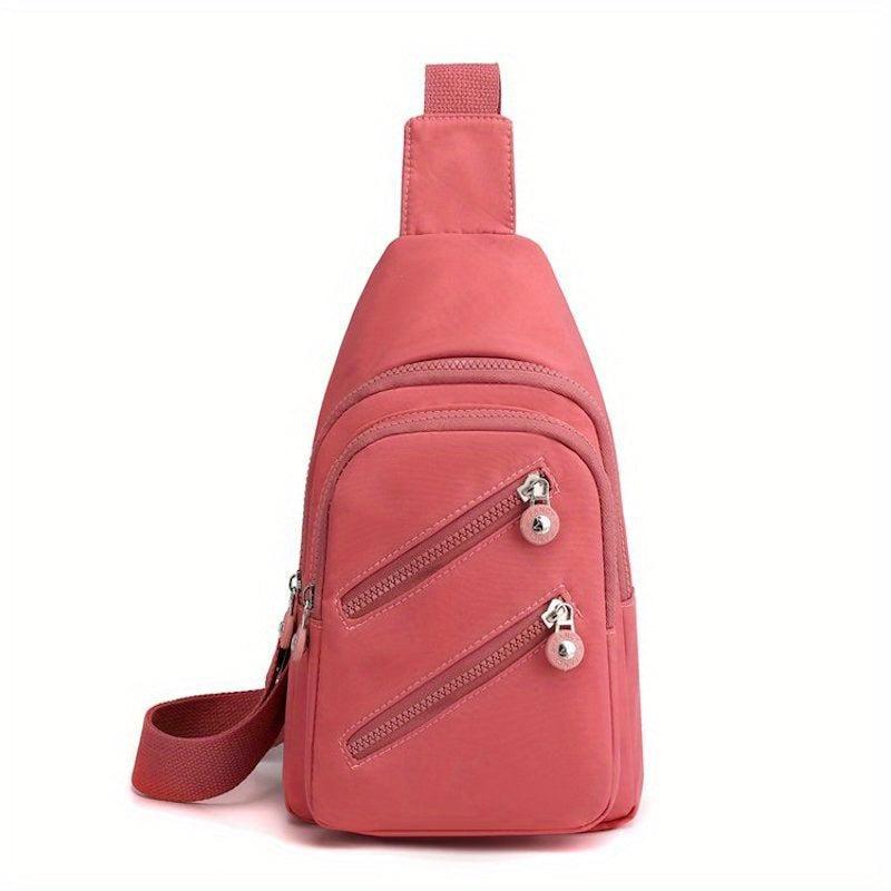 Nylon Chest Bag Sports Fitness Gym Crossbody Bag Women's Travel Sling Bag