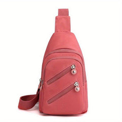 Nylon Chest Bag Sports Fitness Gym Crossbody Bag Women's Travel Sling Bag