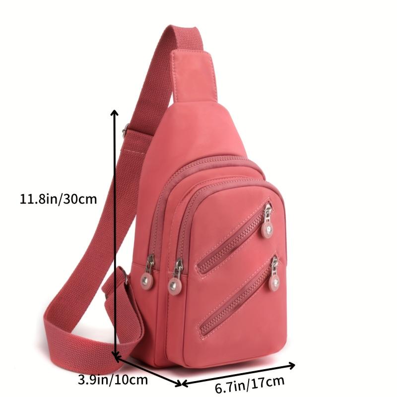 Nylon Chest Bag Sports Fitness Gym Crossbody Bag Women's Travel Sling Bag