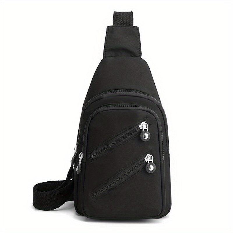 Nylon Chest Bag Sports Fitness Gym Crossbody Bag Women's Travel Sling Bag