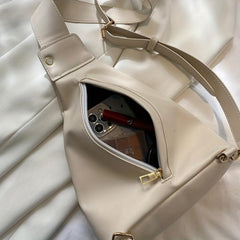 Casual Solid Sling Bag Outdoor Storage Fancy Pack