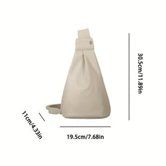 Casual Solid Sling Bag Outdoor Storage Fancy Pack